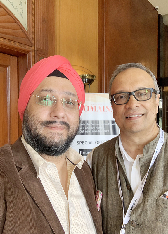 with one of the most intellectual persons I've met, Mr. Samiran Gupta (Head, ICANN India)