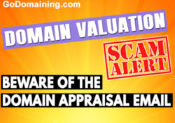 Domain Name Appraisal Email Scam